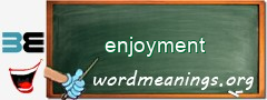 WordMeaning blackboard for enjoyment